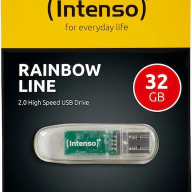 Intenso Rainbow Line 32GB USB 2.0 Stick Γκρι