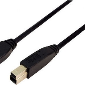 LogiLink USB 2.0 Cable USB-A male - USB-B male Μαύρο 5m (CU0009B)