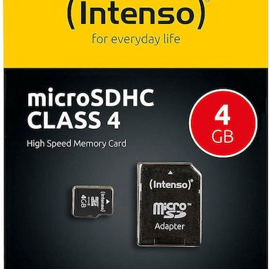 Intenso microSDHC 4GB Class 4 με αντάπτορα