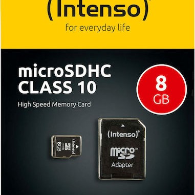 Intenso microSDHC 8GB Class 10 High Speed με αντάπτορα