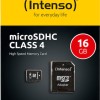 Intenso microSDHC 16GB Class 4 Default Speed με αντάπτορα