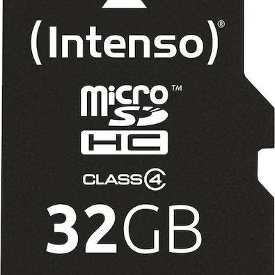 Intenso microSDHC 32GB Class 4 Default Speed με αντάπτορα
