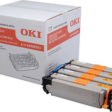 OKI 44968301 Γνήσιο Multipack Drum Laser Εκτυπωτή Κίτρινο/Κυανό/Ματζέντα/Μαύρο 4τμχ