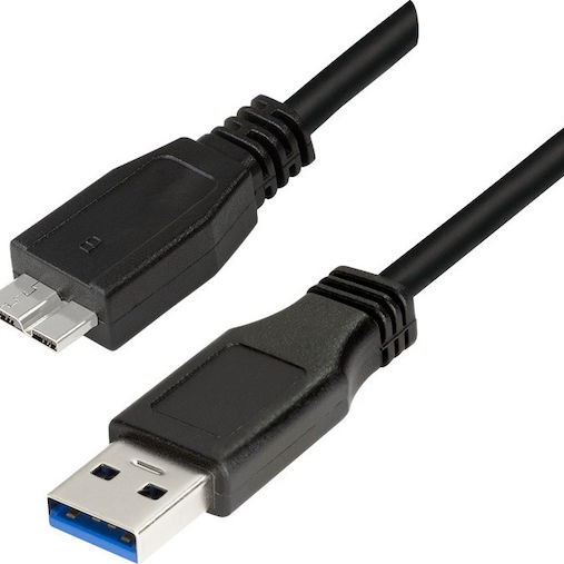 LogiLink Regular USB 3.0 to micro USB Cable Μαύρο 1m (CU0026)