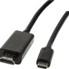 LogiLink HDMI 2.0 Cable HDMI male - USB-C male 3m Μαύρο