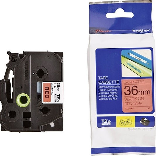 Brother P-touch Ταινία Ετικετογράφου σε Μαύρο Χρώμα