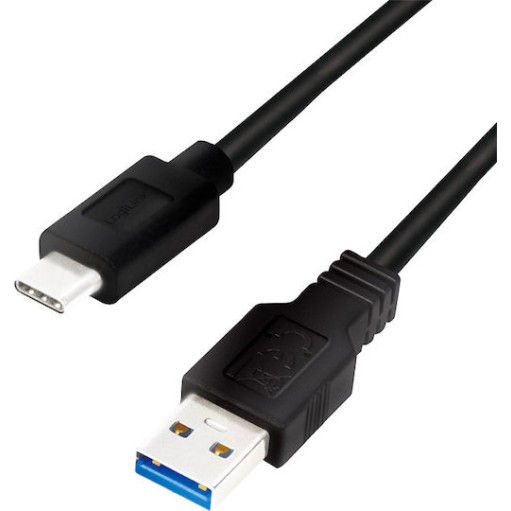 LogiLink USB 3.2 Cable USB-C male - USB-A Μαύρο 1m (CU0168)