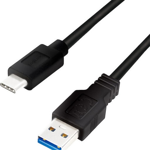 LogiLink USB 3.2 Cable USB-C male - USB-A Μαύρο 1m (CU0168)