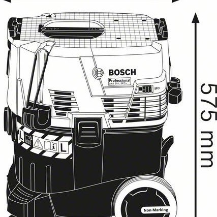 Bosch GAS SFC+ Professional Σκούπα Υγρών / Στερεών 1380W με Πλαστικό Κάδο 35lt