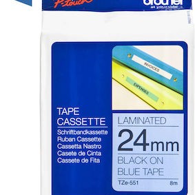 Brother Ταινία Ετικετογράφου 8m x 24mm σε Μπλε Χρώμα