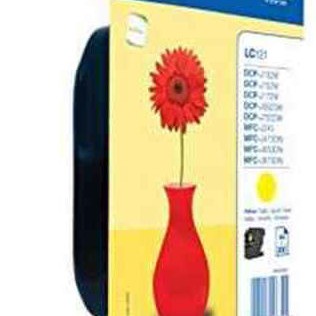 Brother LC121 Γνήσιο Μελάνι Εκτυπωτή InkJet Κίτρινο (LC-121Y)