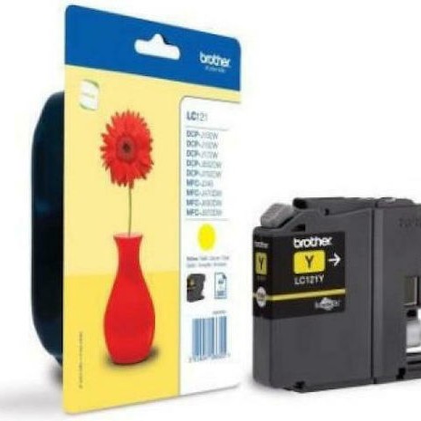 Brother LC121 Γνήσιο Μελάνι Εκτυπωτή InkJet Κίτρινο (LC-121Y)