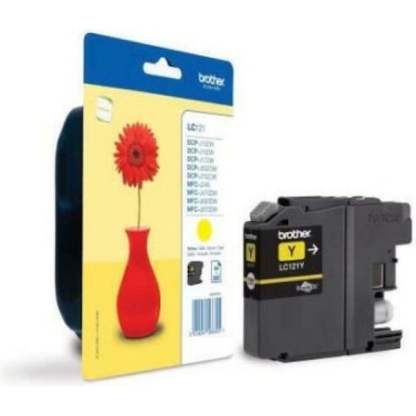 Brother LC121 Γνήσιο Μελάνι Εκτυπωτή InkJet Κίτρινο (LC-121Y)