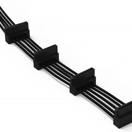 Be Quiet 7-Pin SATA III - 4x 7-Pin SATA III Cable 0.72m Μαύρο (BC026)