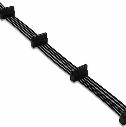 Be Quiet CS-6940 7-Pin SATA III - 4x 7-Pin SATA III Angle (90°) Cable 0.9m Μαύρο (BC027)