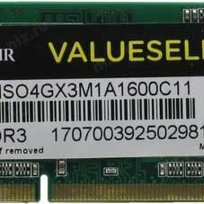 Corsair Value Select DDR3 με Module 1x4GB και Ταχύτητα 1600 για Laptop