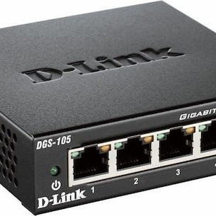 D-Link DGS-105 Unmanaged L2 Switch με 5 Θύρες Gigabit (1Gbps) Ethernet