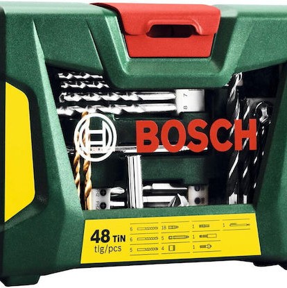 Bosch V-line Σετ 48 Τρυπάνια με Εξάγωνο Στέλεχος για Μέταλλο, Δομικά Υλικά και Ξύλο