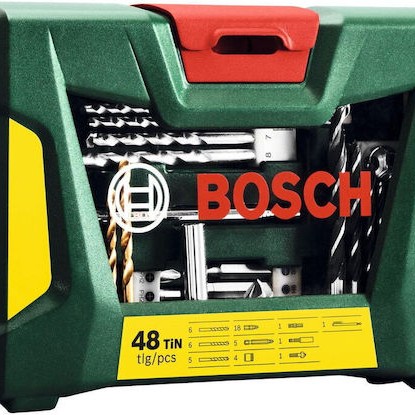 Bosch V-line Σετ 48 Τρυπάνια με Εξάγωνο Στέλεχος για Μέταλλο, Δομικά Υλικά και Ξύλο