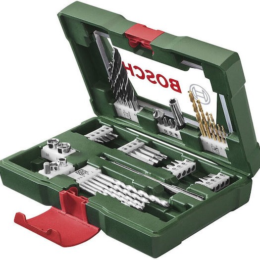 Bosch V-line Σετ 48 Τρυπάνια με Εξάγωνο Στέλεχος για Μέταλλο, Δομικά Υλικά και Ξύλο