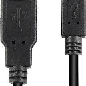 Sharkoon USB 2.0 Cable USB-A male - mini USB-B male Μαύρο 0.5m