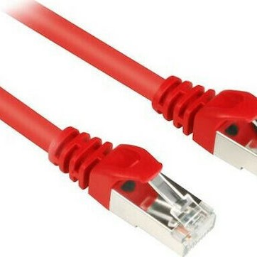 Sharkoon S/FTP Cat.6 Καλώδιο Δικτύου Ethernet 0.5m Κόκκινο