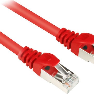Sharkoon S/FTP Cat.6 Καλώδιο Δικτύου Ethernet 2m Κόκκινο