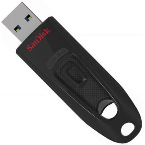 Sandisk Ultra 64GB USB 3.0 Stick Μαύρο