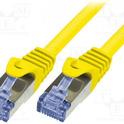 LogiLink Primeline S/FTP Cat.6a Καλώδιο Δικτύου Ethernet 1m Κίτρινο