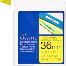 Brother Ταινία Ετικετογράφου 8m x 36mm σε Κίτρινο Χρώμα