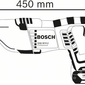 Bosch GSA 18 V-LI Σπαθοσέγα 18V Solo & L-Boxx