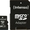 Intenso microSDXC 64GB Class 10 High Speed με αντάπτορα