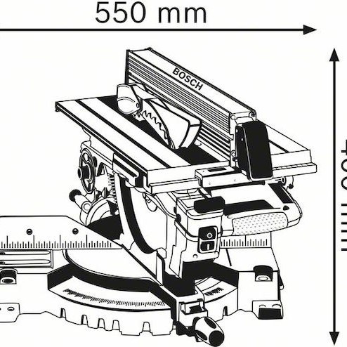Bosch GTM 12 JL Φαλτσοπρίονο Ρεύματος Δύο Εργασιών με Ισχύ 1800W, Οδηγό Laser, Δίσκο Κοπής Διαμέτρου 305mm & Ταχύτητα Κοπής 3800rpm