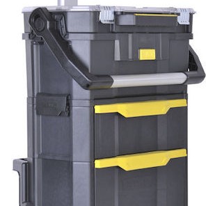 Stanley Τροχήλατος Πλαστικός Εργαλειοφόρος 2 Τμημάτων με Εργαλειοθήκη Π57xΒ38xΥ76εκ.