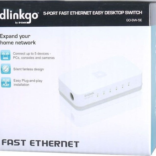 D-Link GO-SW-5E Unmanaged L2 Switch με 5 Θύρες Ethernet