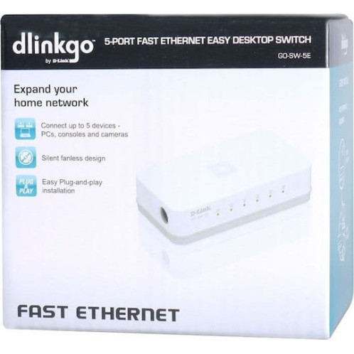 D-Link GO-SW-5E Unmanaged L2 Switch με 5 Θύρες Ethernet