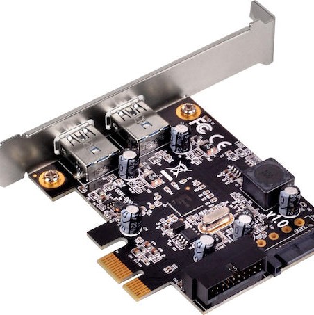 Silverstone PCIe σε 2 εξωτερικές και 1 εσωτερική θύρα USB 3.0