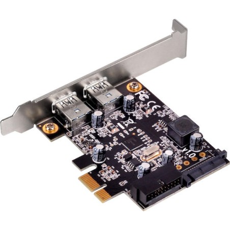 Silverstone PCIe σε 2 εξωτερικές και 1 εσωτερική θύρα USB 3.0