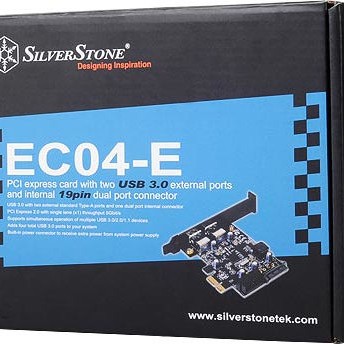 Silverstone PCIe σε 2 εξωτερικές και 1 εσωτερική θύρα USB 3.0
