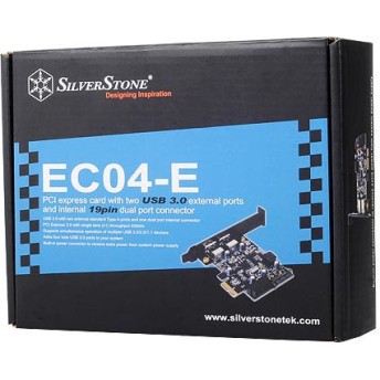 Silverstone PCIe σε 2 εξωτερικές και 1 εσωτερική θύρα USB 3.0