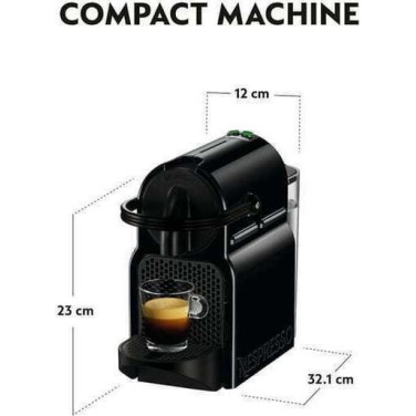 De'Longhi Inissia Καφετιέρα για Κάψουλες Nespresso Πίεσης 19bar Black