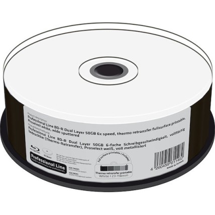 MediaRange Εγγράψιμα BD-R 6x Dual Layer Printable 50GB Cake Box 25τμχ