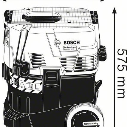 Bosch GAS AFC Professional Σκούπα Υγρών / Στερεών 1380W με Πλαστικό Κάδο 35lt