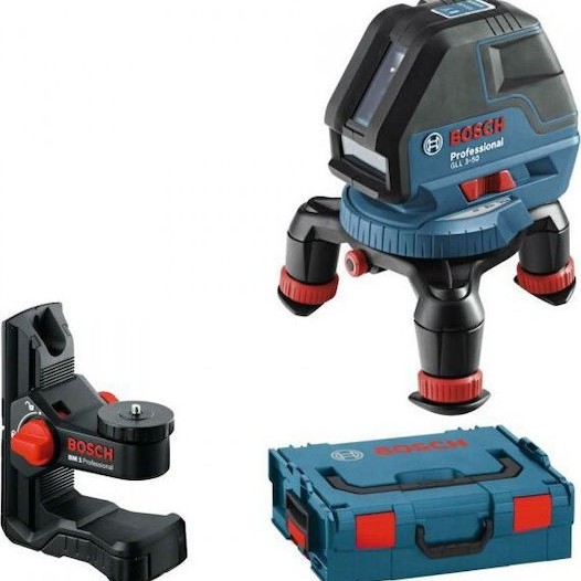 Bosch GLL 3-50 Αυτορυθμιζόμενο Γραμμικό Αλφάδι Laser Κόκκινης Δέσμης 1.5V με Εύρος Εργασίας 10m