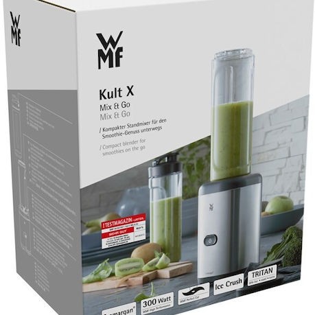 WMF Kult X 04.1627.0011 Μπλέντερ με Γυάλινη Κανάτα 0.6lt 300W Μαύρο