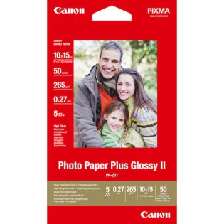 Canon PP-201 Φωτογραφικό Χαρτί Plus ΙΙ A6 (10x15) 260gr/m² για Εκτυπωτές Inkjet 50 Φύλλα
