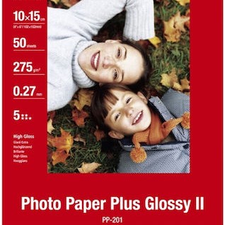 Canon PP-201 Φωτογραφικό Χαρτί Plus ΙΙ A6 (10x15) 260gr/m² για Εκτυπωτές Inkjet 50 Φύλλα