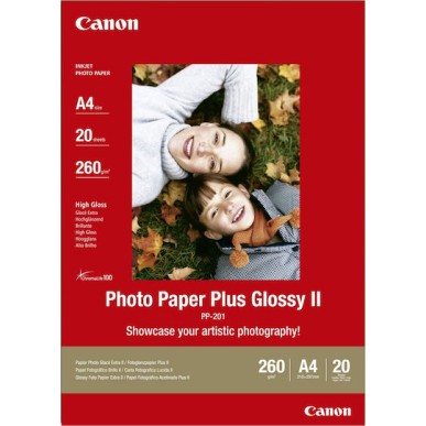 Canon PP-201 Φωτογραφικό Χαρτί Plus ΙΙ A4 (21x30) 275gr/m² για Εκτυπωτές Inkjet 20 Φύλλα