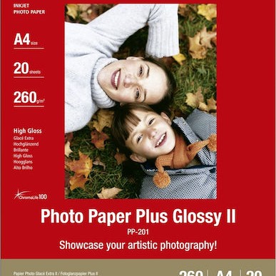 Canon PP-201 Φωτογραφικό Χαρτί Plus ΙΙ A4 (21x30) 275gr/m² για Εκτυπωτές Inkjet 20 Φύλλα