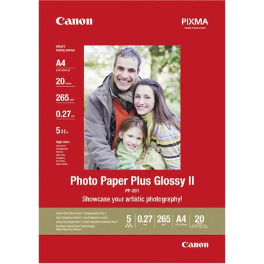 Canon PP-201 Φωτογραφικό Χαρτί Plus ΙΙ A4 (21x30) 275gr/m² για Εκτυπωτές Inkjet 20 Φύλλα